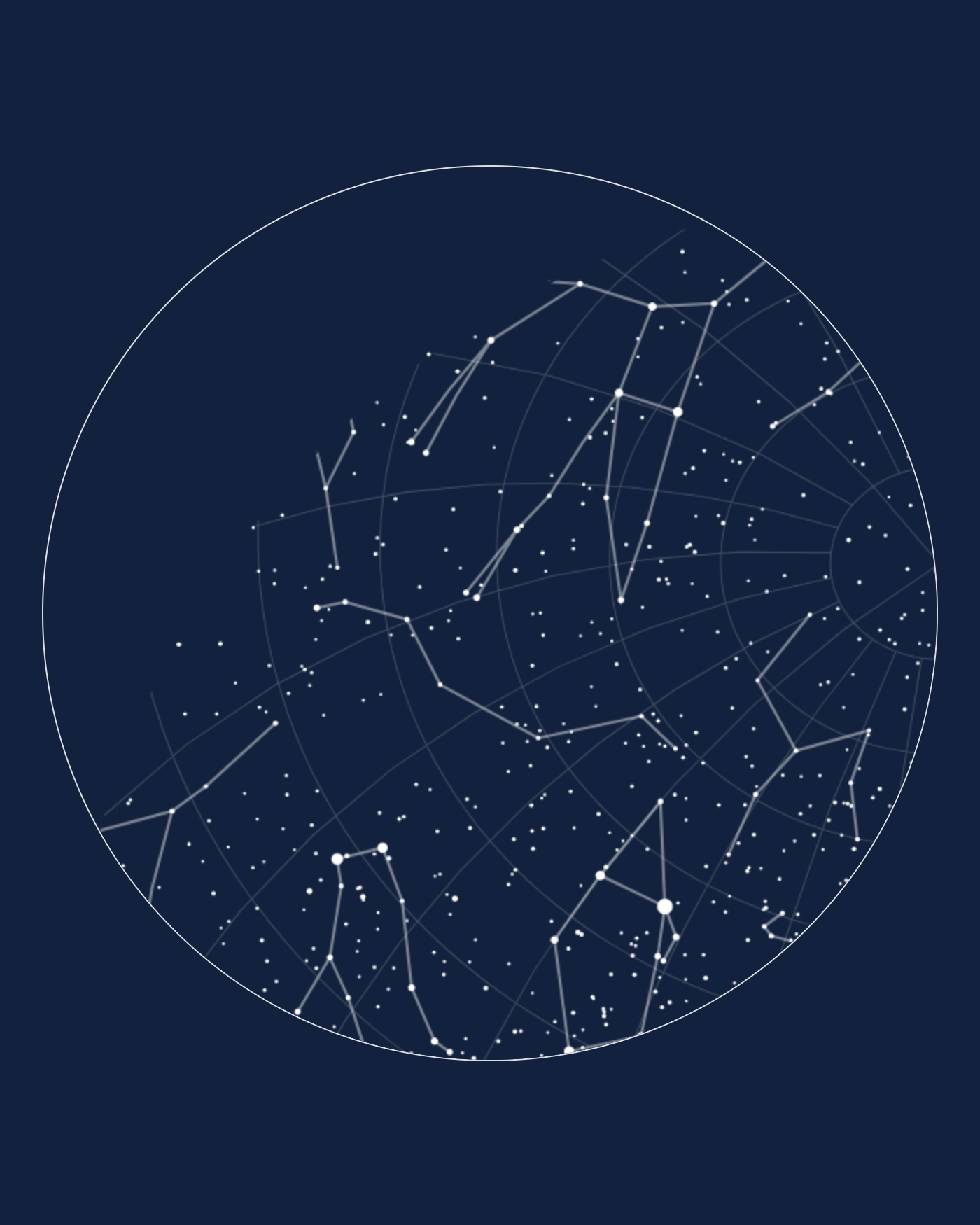 A Honey Finch star map print